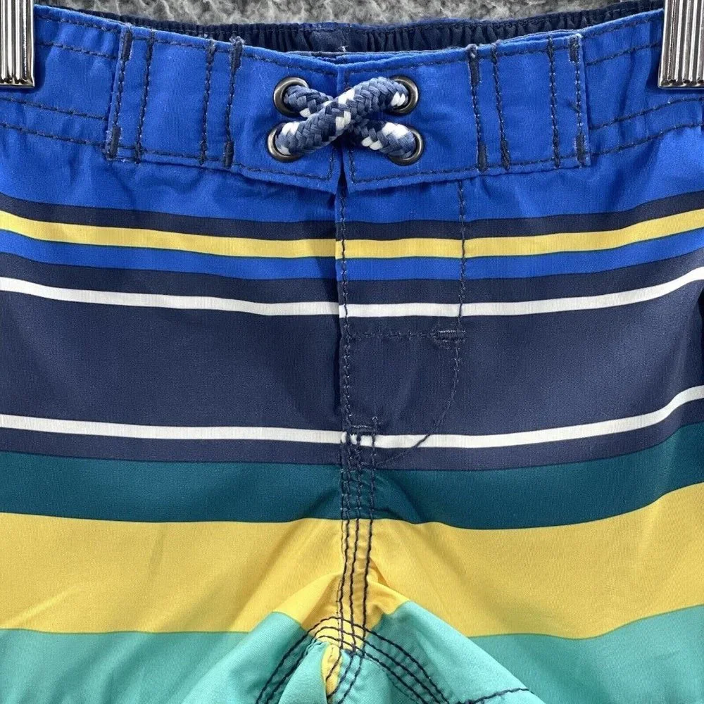 Oshkosh B'gosh Swim Trunks Baby Boys Size 3 Months‎ Blue Striped Swim Shorts 3M